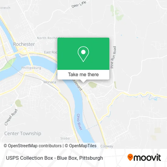 USPS Collection Box - Blue Box map