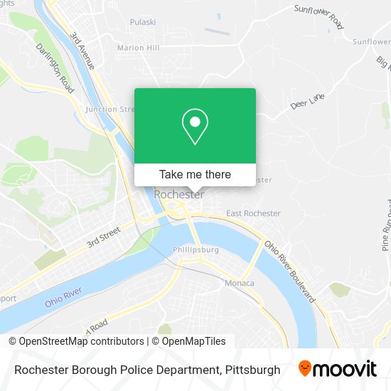 Rochester Borough Police Department map