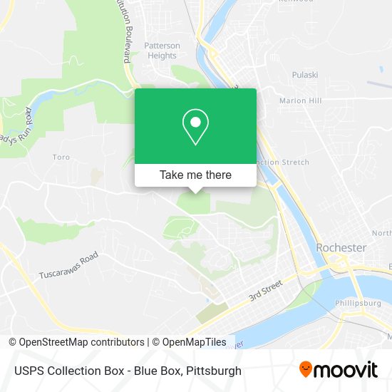 USPS Collection Box - Blue Box map