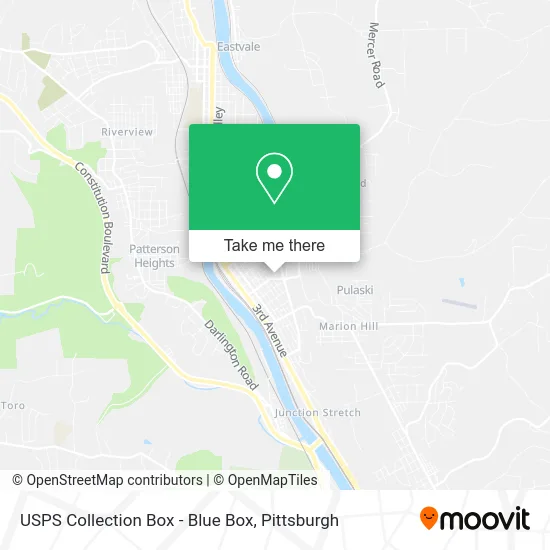 USPS Collection Box - Blue Box map