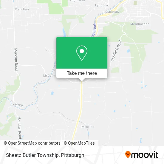 Sheetz Butler Township map