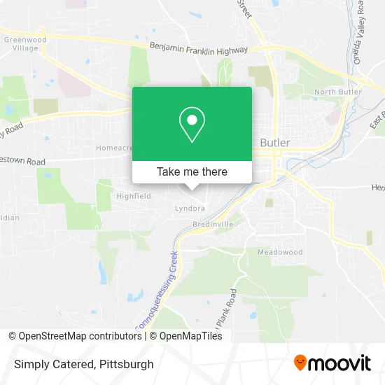 Simply Catered map