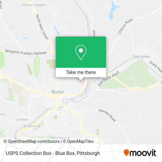 USPS Collection Box - Blue Box map