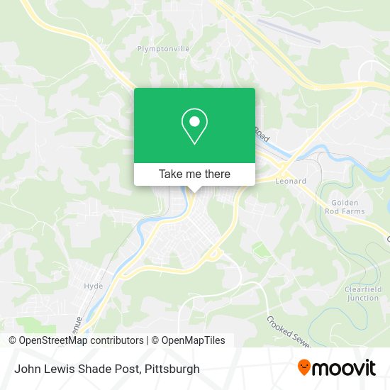 John Lewis Shade Post map