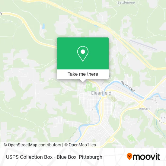 USPS Collection Box - Blue Box map