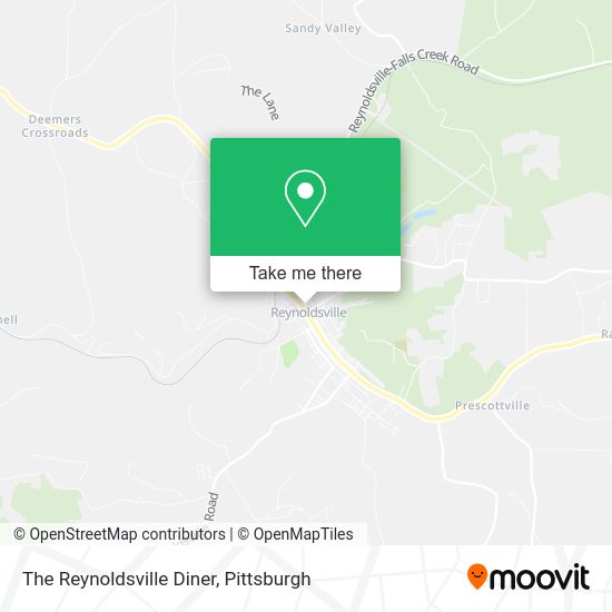The Reynoldsville Diner map
