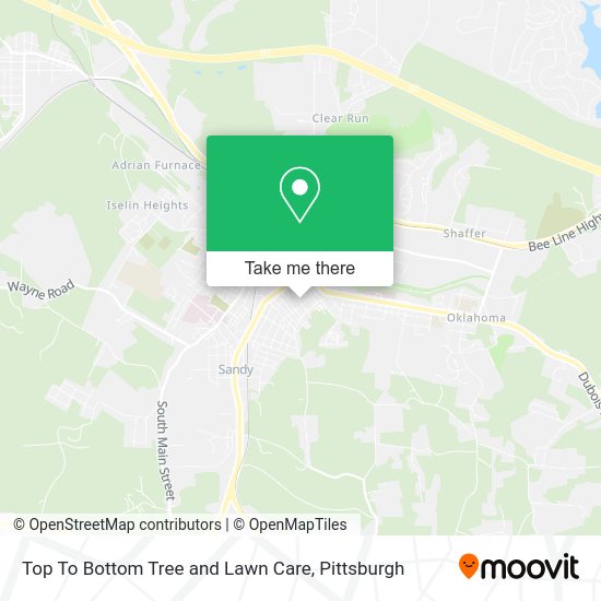 Top To Bottom Tree and Lawn Care map