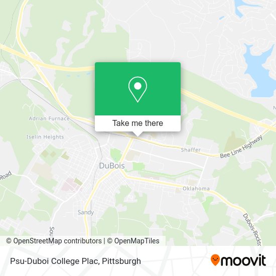 Psu-Duboi College Plac map
