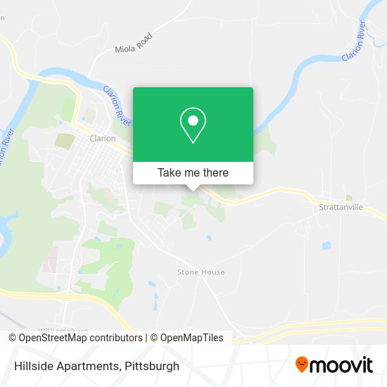 Mapa de Hillside Apartments