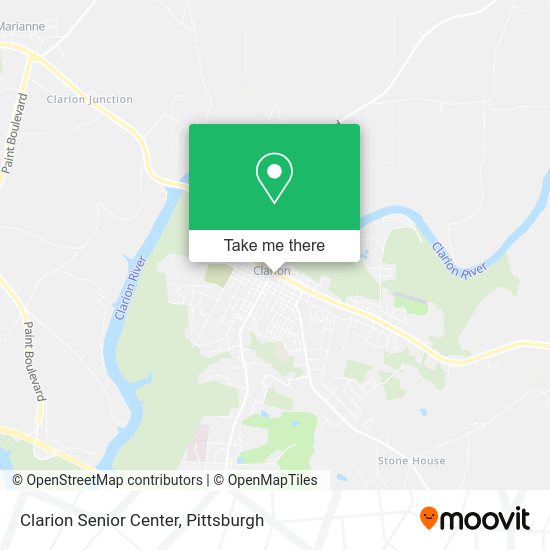Clarion Senior Center map