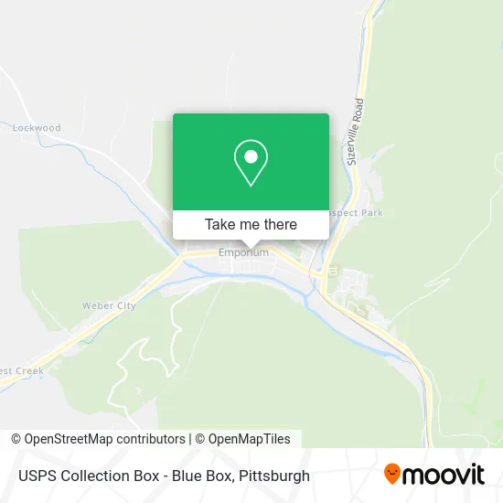 USPS Collection Box - Blue Box map