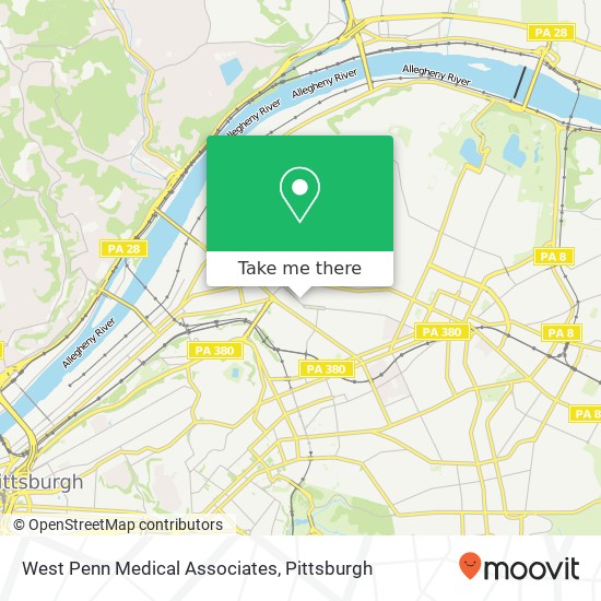 Mapa de West Penn Medical Associates