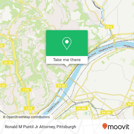 Ronald M Puntil Jr Attorney map