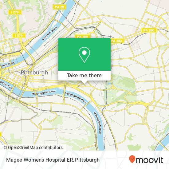 Magee-Womens Hospital-ER map