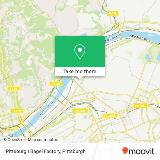 Pittsburgh Bagel Factory map