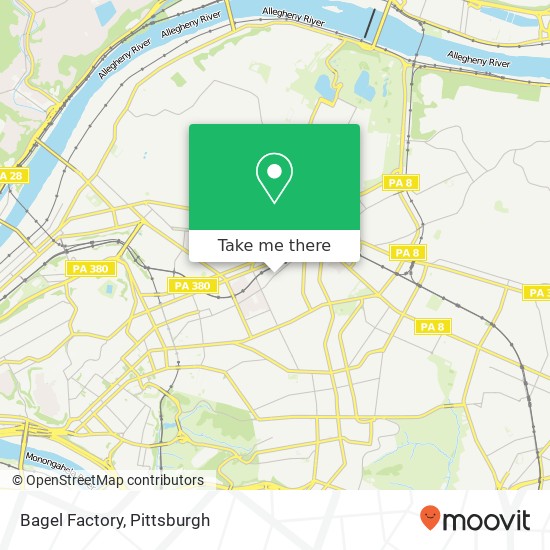 Mapa de Bagel Factory