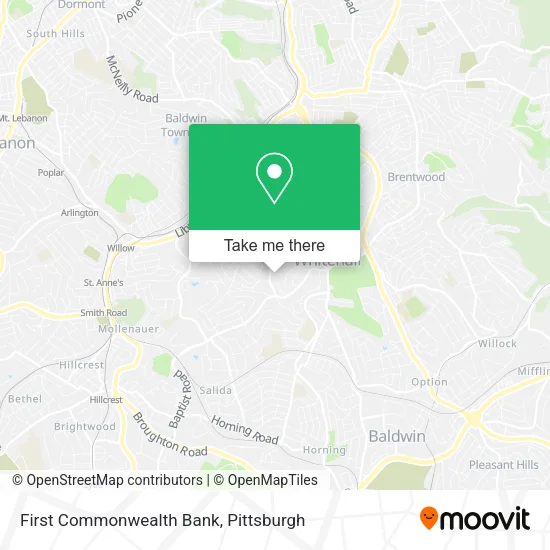 First Commonwealth Bank map