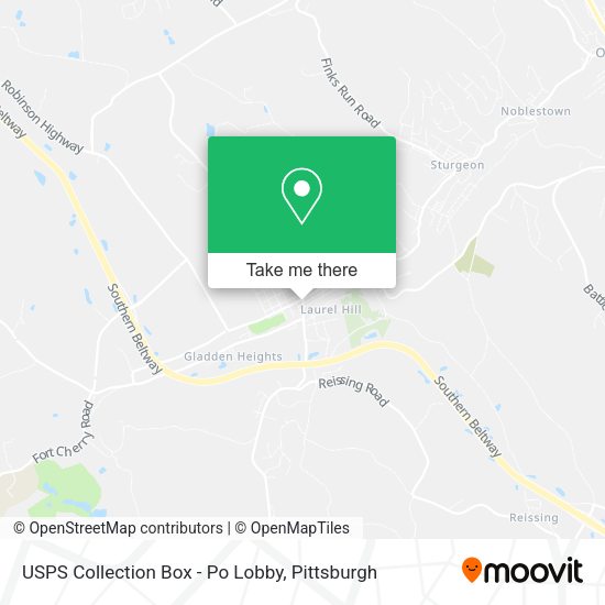 USPS Collection Box - Po Lobby map