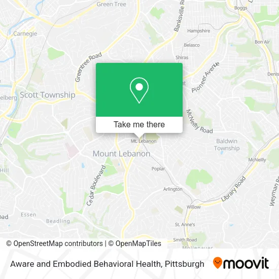 Aware and Embodied Behavioral Health map