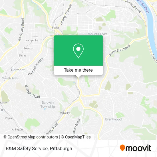 B&M Safety Service map