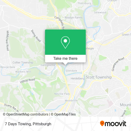 7 Days Towing map