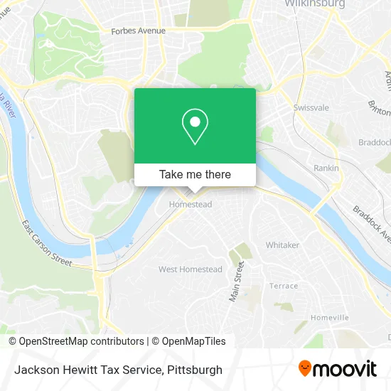 Jackson Hewitt Tax Service map