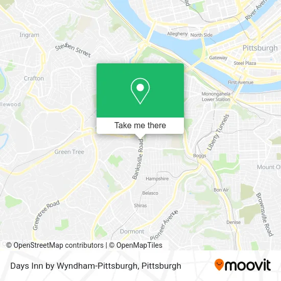 Mapa de Days Inn by Wyndham-Pittsburgh