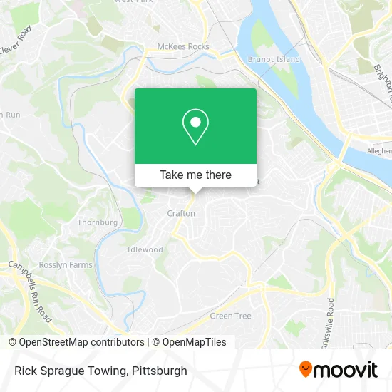 Rick Sprague Towing map