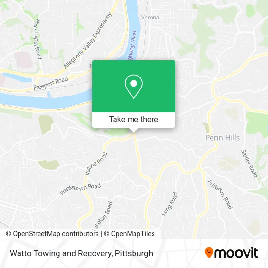 Mapa de Watto Towing and Recovery