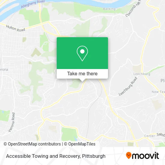 Accessible Towing and Recovery map