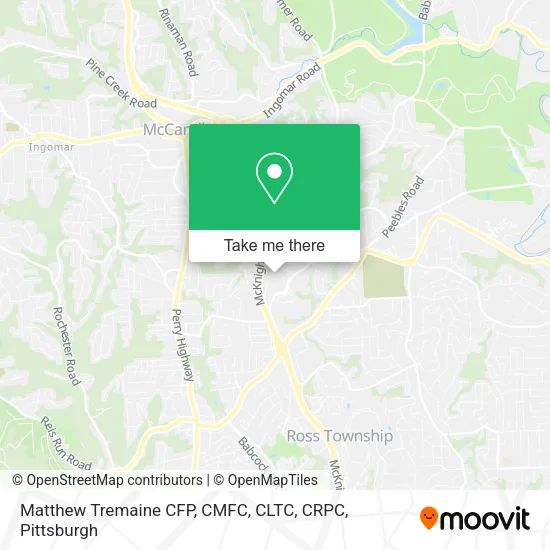 Mapa de Matthew Tremaine CFP, CMFC, CLTC, CRPC