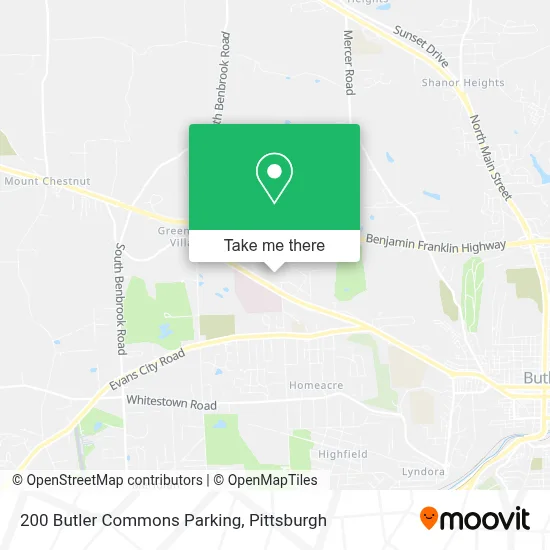 200 Butler Commons Parking map