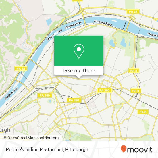 Mapa de People's Indian Restaurant