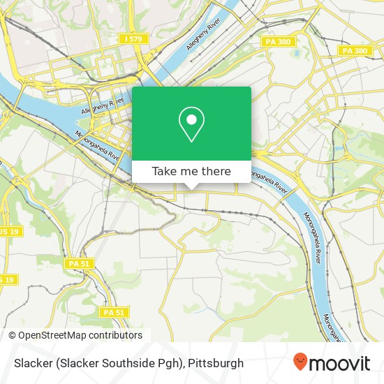 Slacker (Slacker Southside Pgh) map