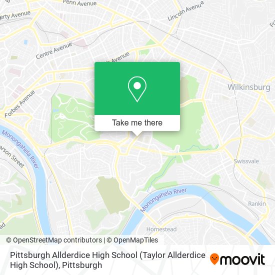 Pittsburgh Allderdice High School map