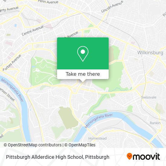 Mapa de Pittsburgh Allderdice High School