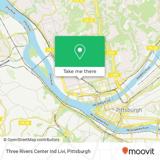 Three Rivers Center Ind Livi map