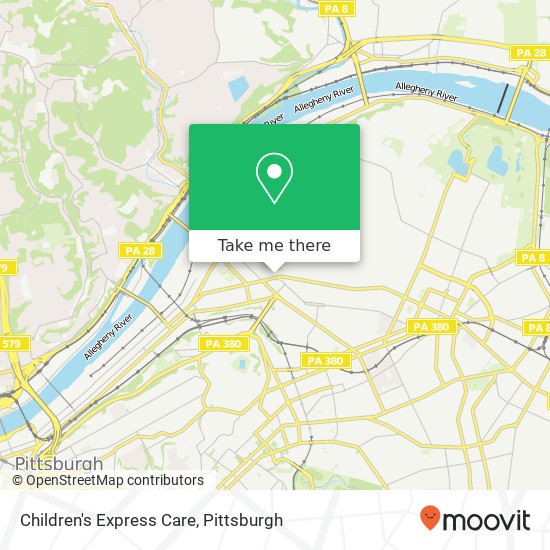 Children's Express Care map