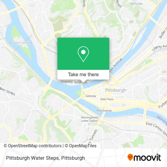 Pittsburgh Water Steps map