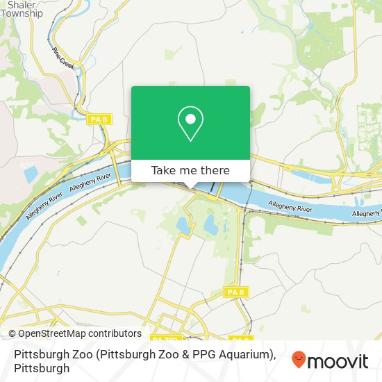 Mapa de Pittsburgh Zoo (Pittsburgh Zoo & PPG Aquarium)