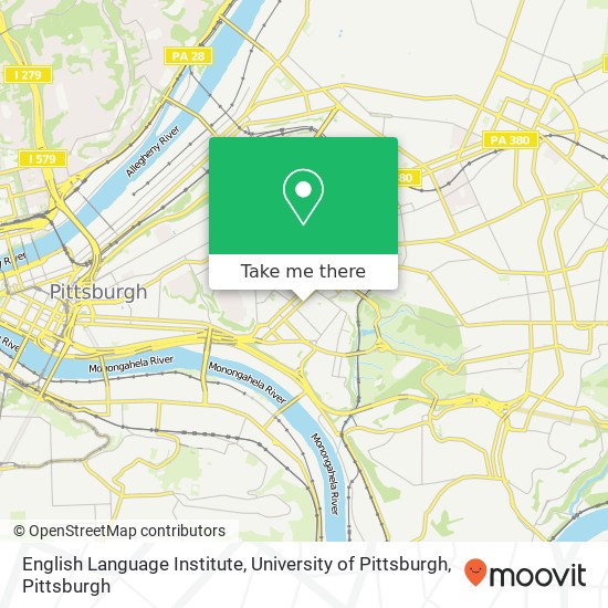 English Language Institute, University of Pittsburgh map