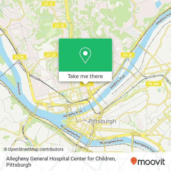 Allegheny General Hospital Center for Children map