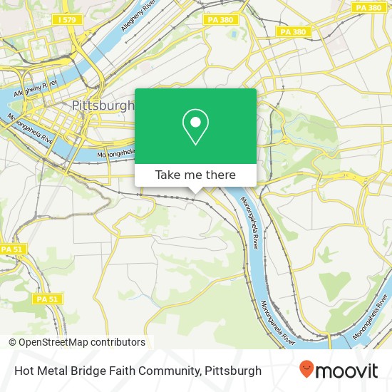 Hot Metal Bridge Faith Community map