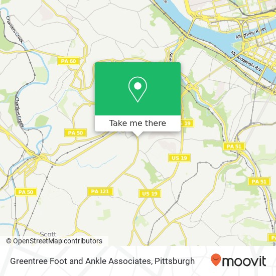 Greentree Foot and Ankle Associates map