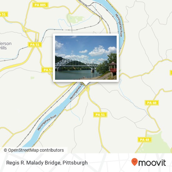 Regis R. Malady Bridge map