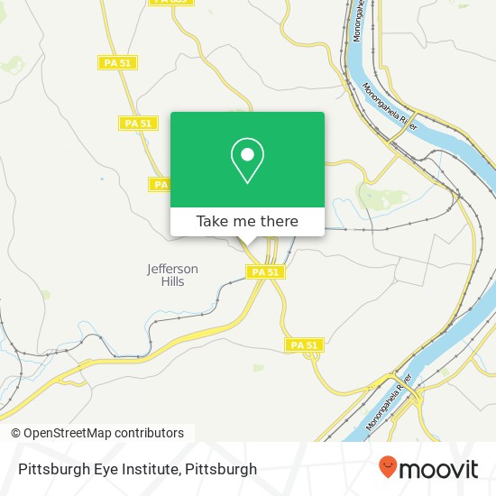 Pittsburgh Eye Institute map