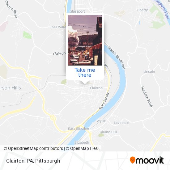 Clairton, PA map