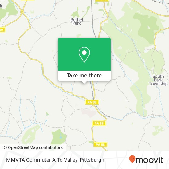 Mapa de MMVTA Commuter A To Valley