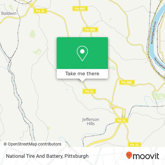 Mapa de National Tire And Battery