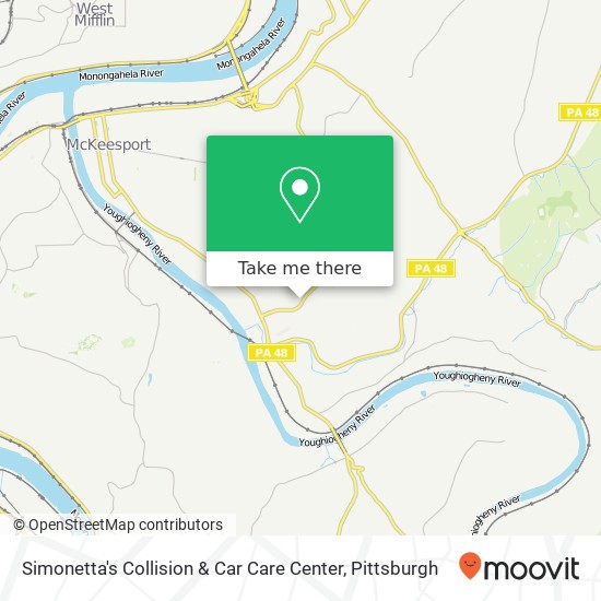 Simonetta's Collision & Car Care Center map